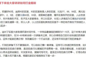 深入雷霆霸业单职业传奇搬砖揭秘游戏中的赚钱秘诀