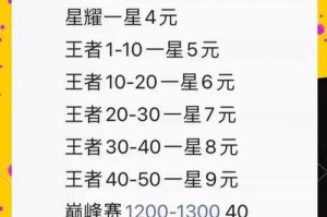 淘宝王者荣耀一元一星什么意思 王者 什么意思 代练