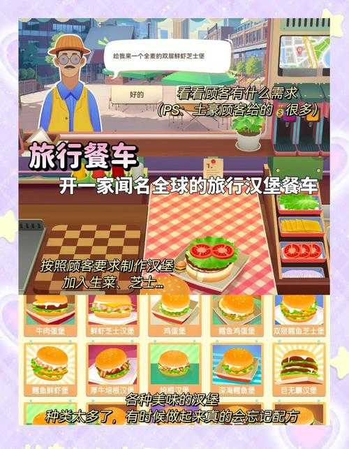 汉堡制作互动小游戏:玩家角色与任务设计指南
