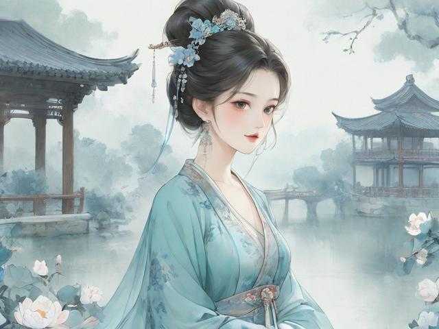 江南百景图丽娘府宅：飞泉绿与青花蓝的绝美邂逅