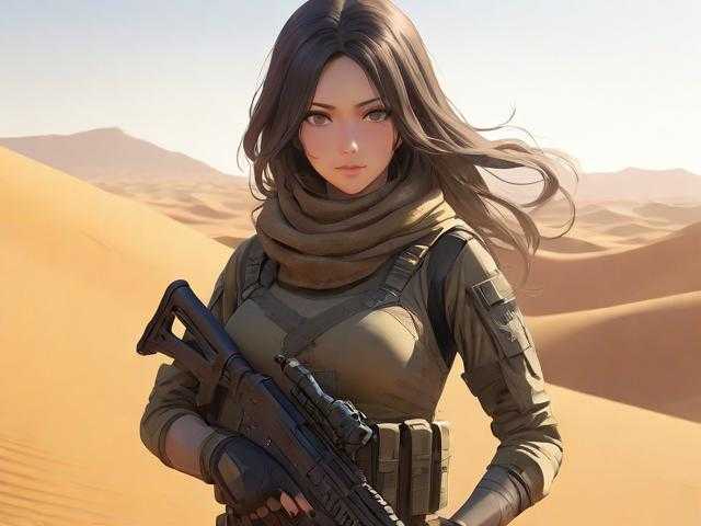 沙漠美女和平精英图片高清