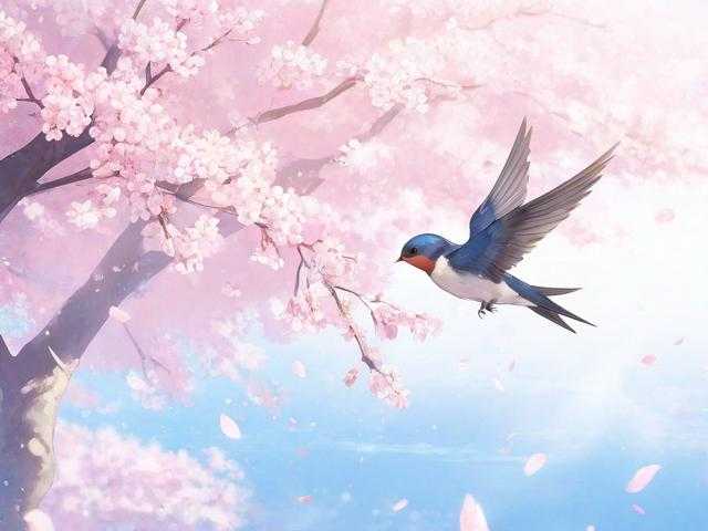 泥融飞燕子：春日生机与自然美景