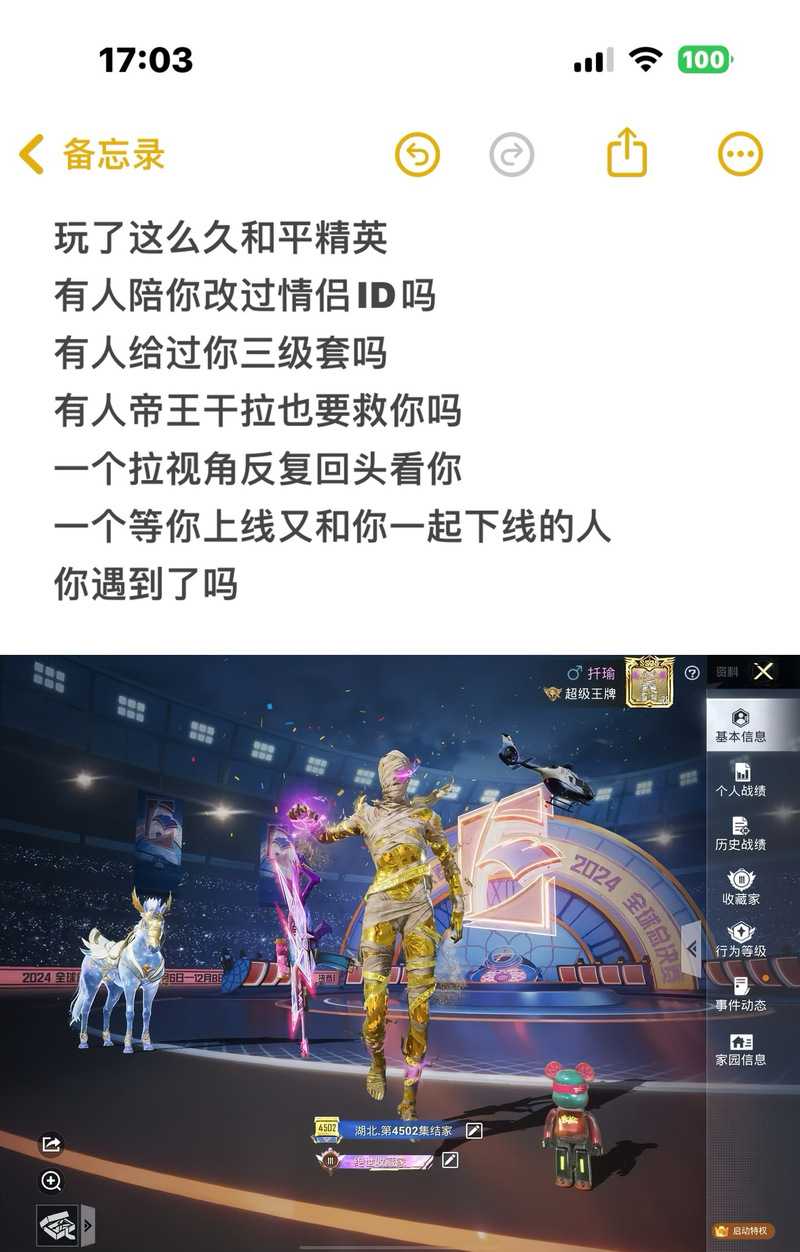 注意聆听和平精英的句子