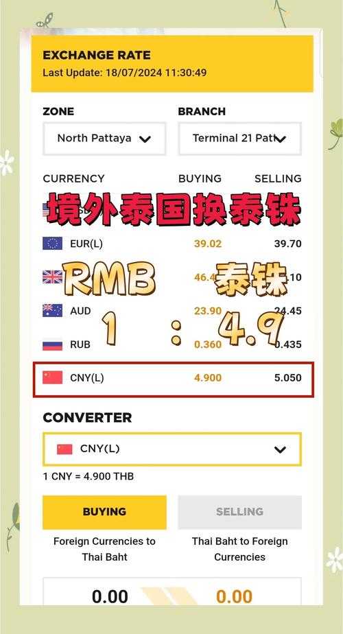 泰铢汇率走势及兑换攻略2024