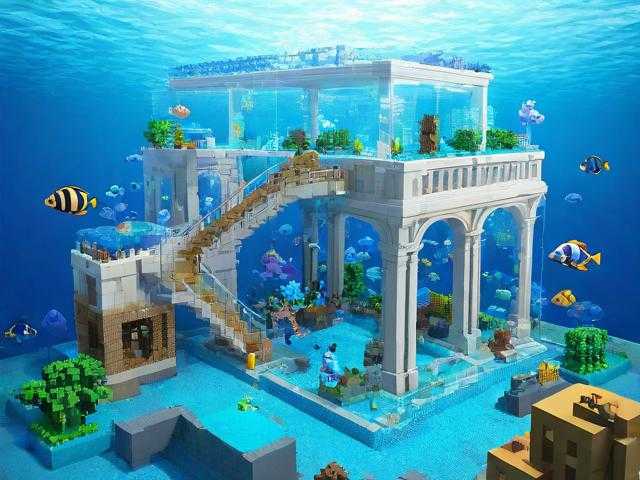 海洋馆建造我的世界怎么建，突然 海洋馆，现在