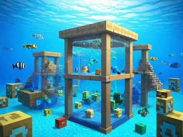 海洋馆建造我的世界视频，海洋馆，方块 方块