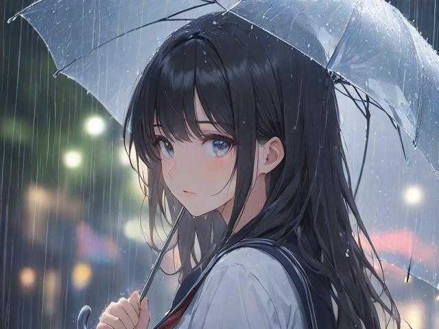 淋雨一直走是一颗坚强的心