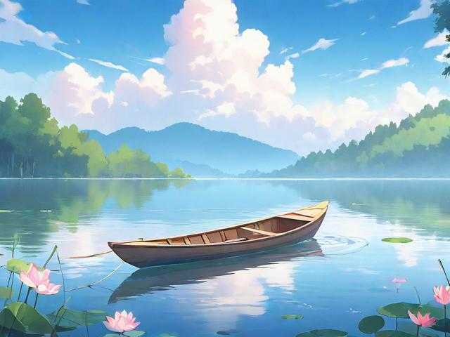 淑荣湖中划船记：泛舟湖心享静谧