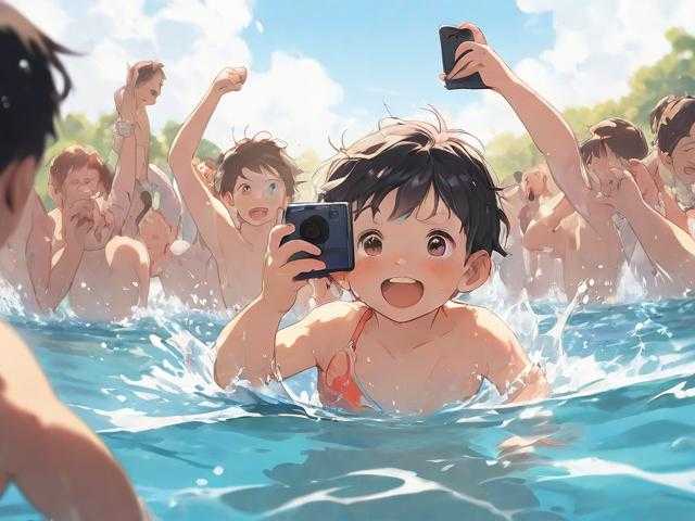 游客拍照不慎撞落孩子落水 众人合力成功营救