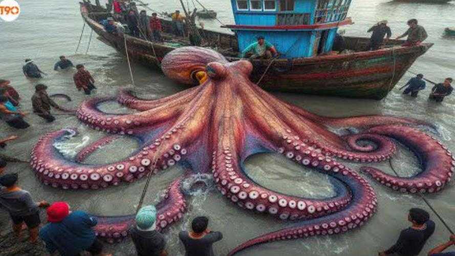 深海惊现巨型章鱼乌贼：神秘生物震撼全球