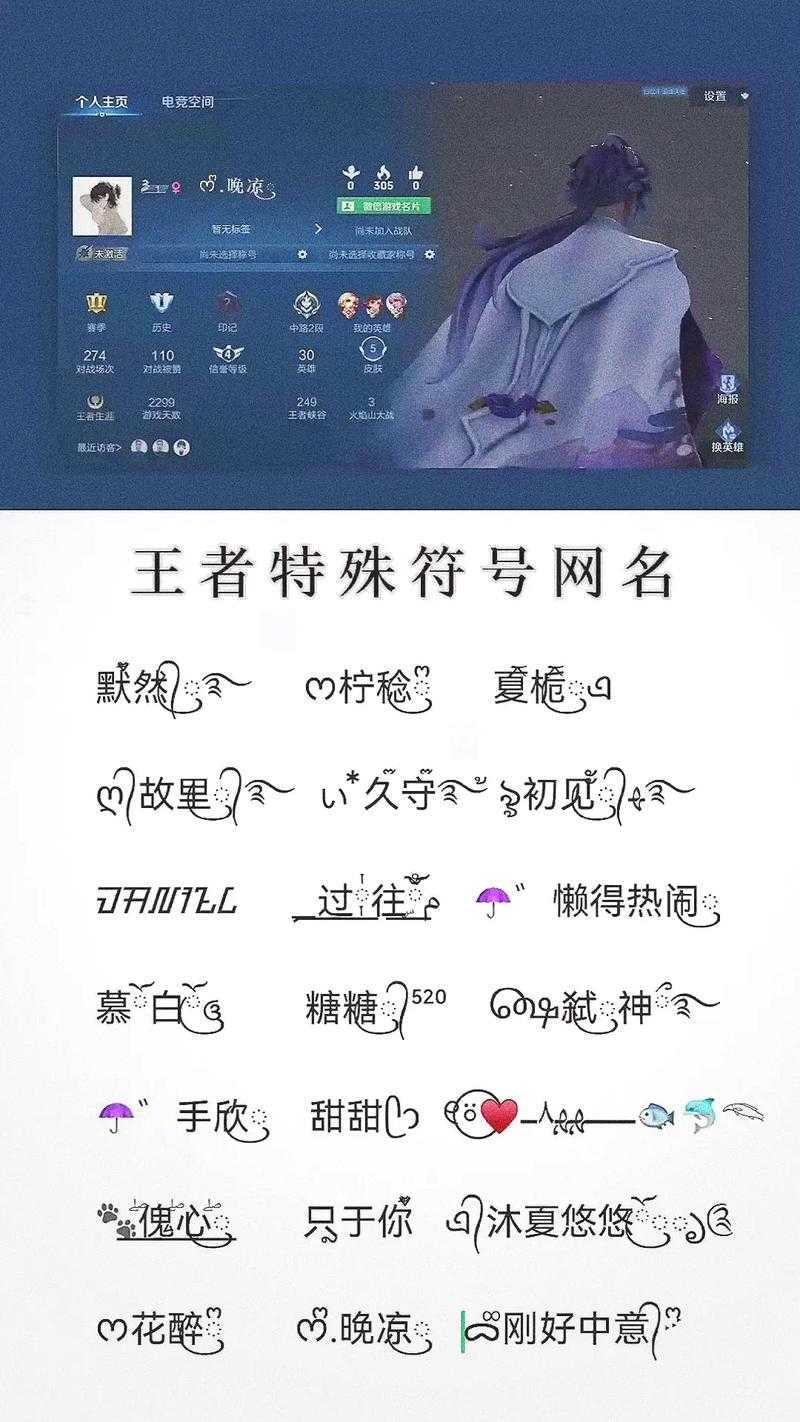清冷网名王者荣耀符号